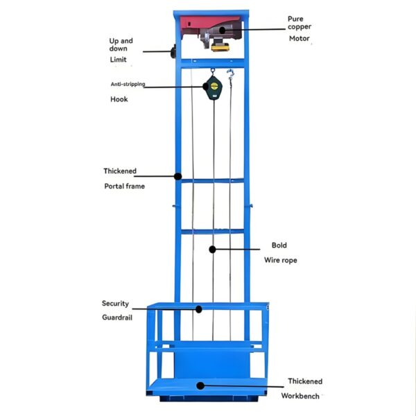 Anti-Fall Safety Freight Elevator