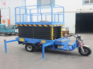 Construction Site Scissor Lift Truck