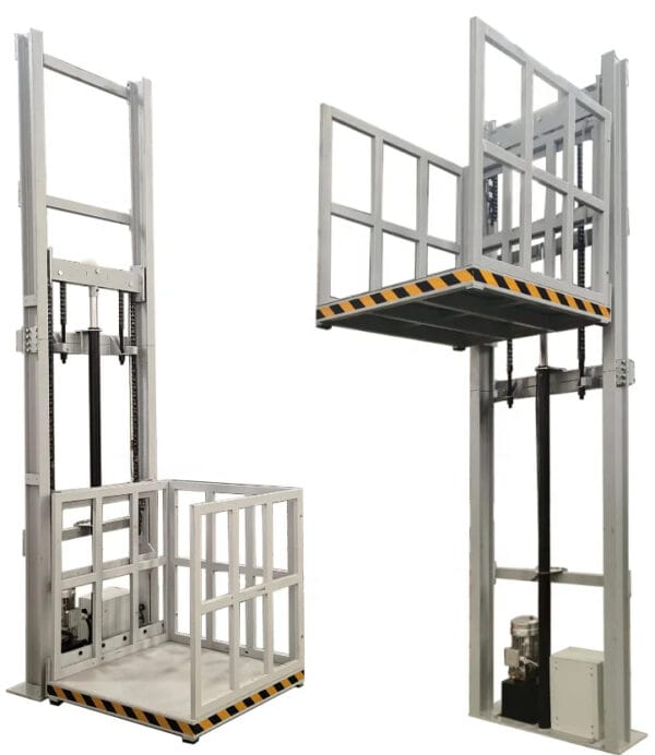 Hydraulic lifting freight elevator