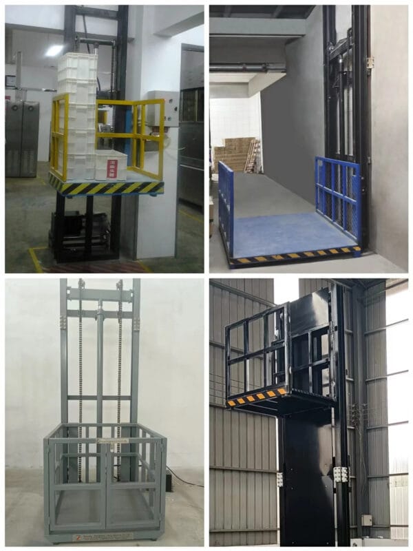 Hydraulic lifting freight elevator