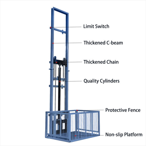 Workshop Fixed Hydraulic Freight Elevator