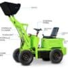 Compact Mini Wheel Loader with Hydraulic Front Bucket Lift