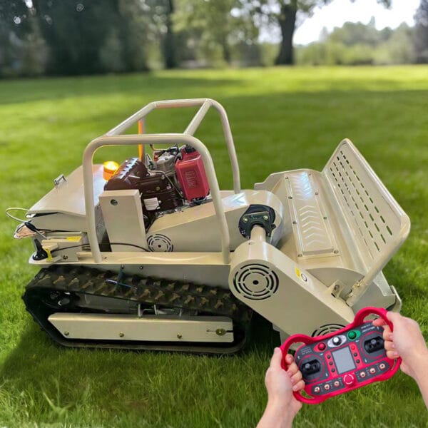 Remote Control Crawler Gasoline Lawn Mower Mulcher