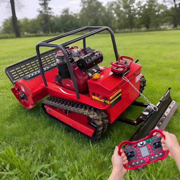 Remote Control Crawler Gasoline Lawn Mower Mulcher