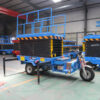Three-Wheeled Aerial Work Platform for Exterior Wall Painting